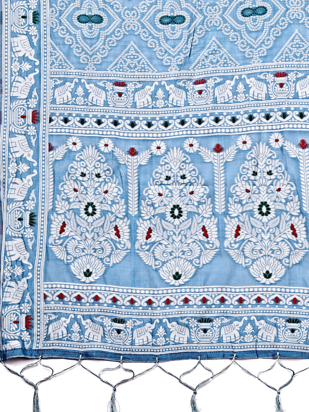 Shree Shyam Fashion Graceful Sky Blue Printed Saree - A Symphony of Culture and Feminine Charm