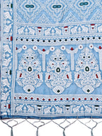Shree Shyam Fashion Graceful Sky Blue Printed Saree - A Symphony of Culture and Feminine Charm