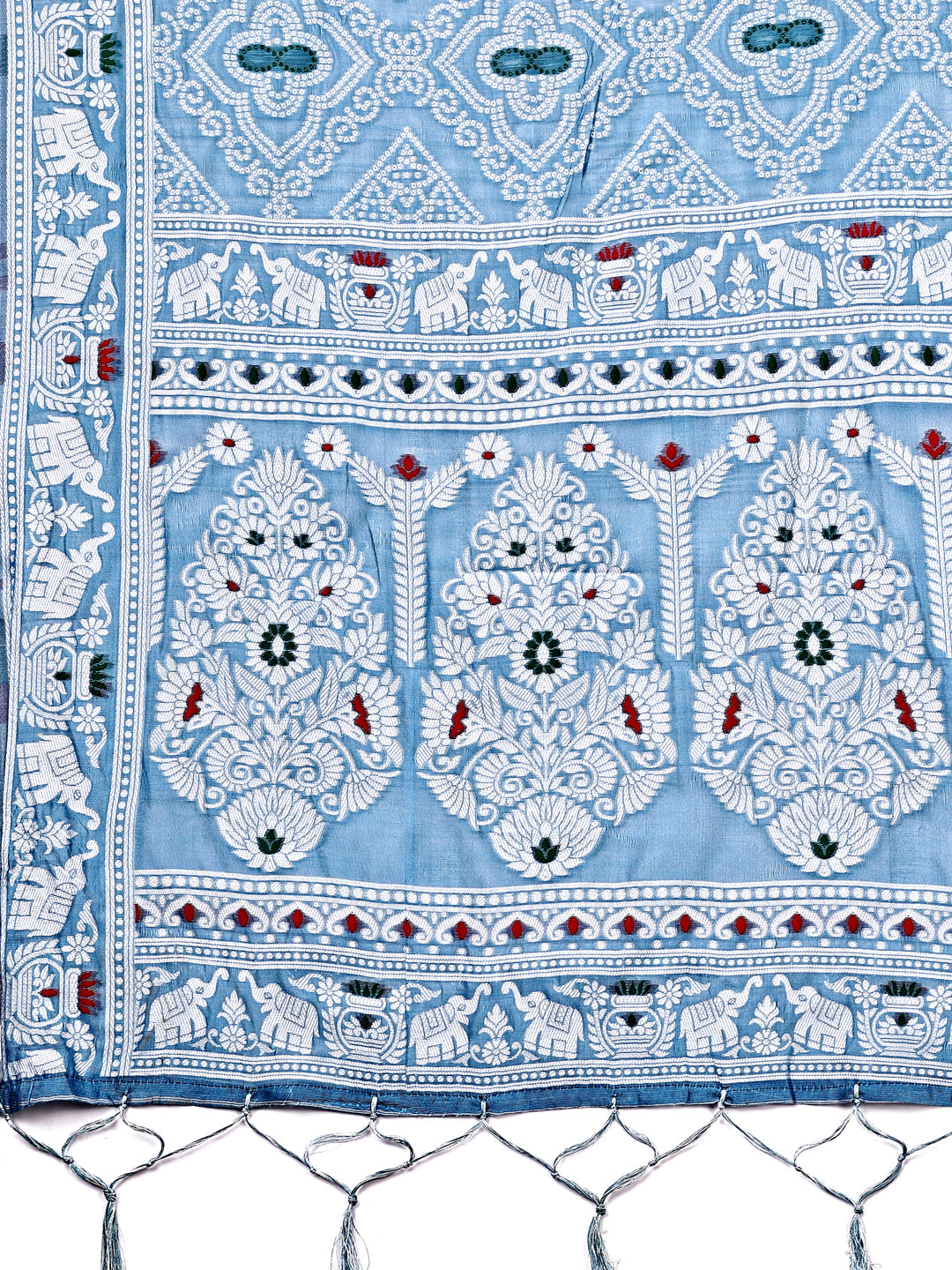 Shree Shyam Fashion Graceful Sky Blue Printed Saree - A Symphony of Culture and Feminine Charm