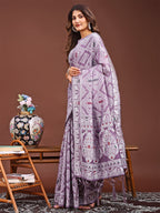 Shree Shyam Fashion Graceful Purple Printed Saree - A Symphony of Culture and Feminine Charm