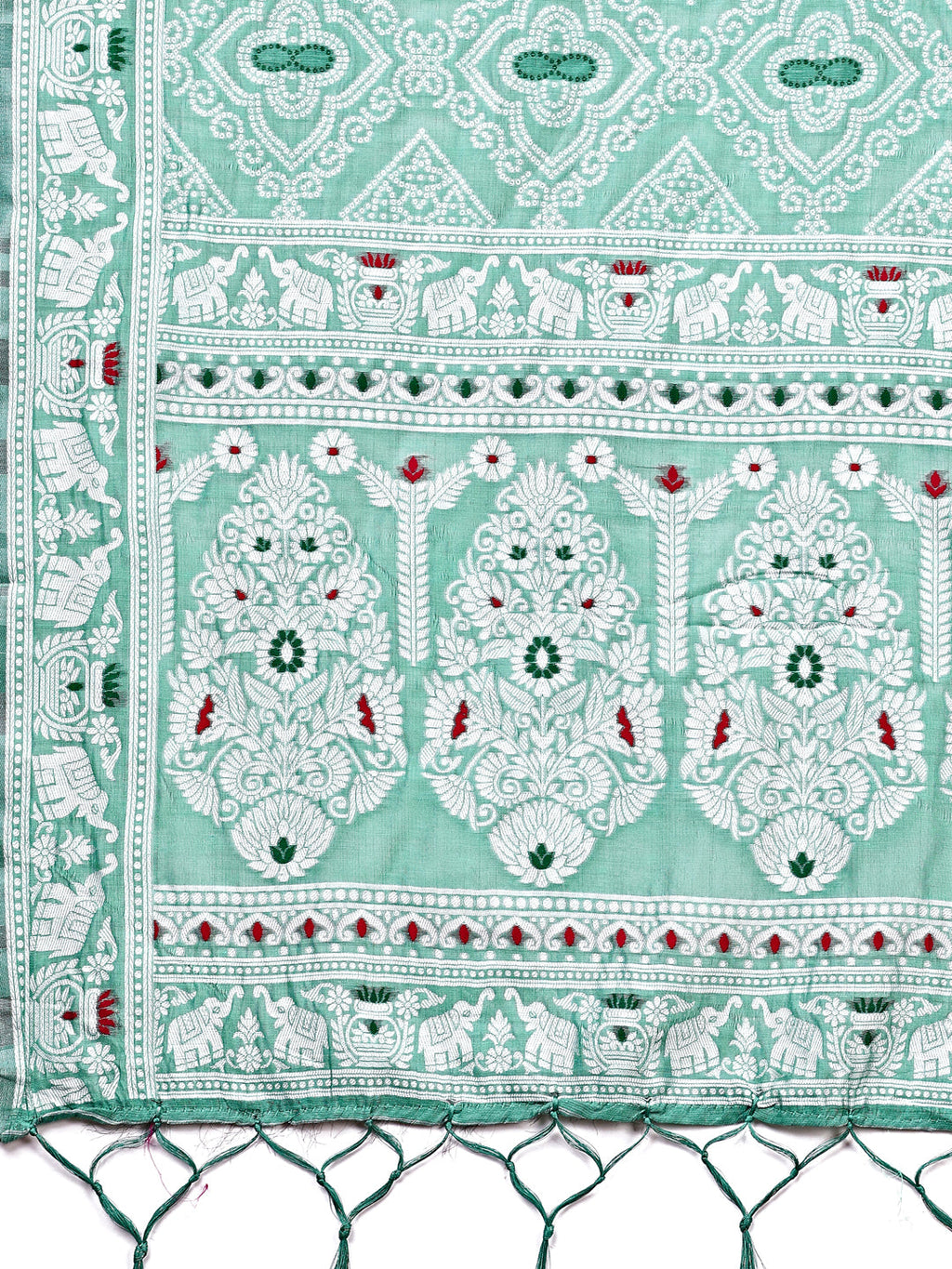 Shree Shyam Fashion Graceful Sea Green Printed Saree - A Symphony of Culture and Feminine Charm