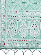 Shree Shyam Fashion Graceful Sea Green Printed Saree - A Symphony of Culture and Feminine Charm