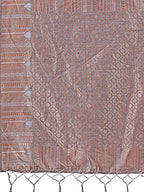Shree Shyam Fashion Grey Linen Cotton Saree with Woven Geometric Zari Motifs - Elegant Festive Wear for Women