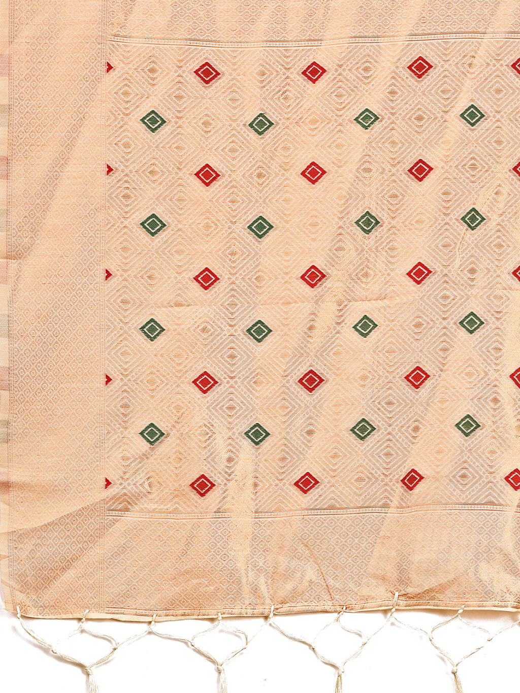 Shree Shyam Fashion Elegant Cream Woven Work Saree - A Whiff of Tradition Wrapped in Grace