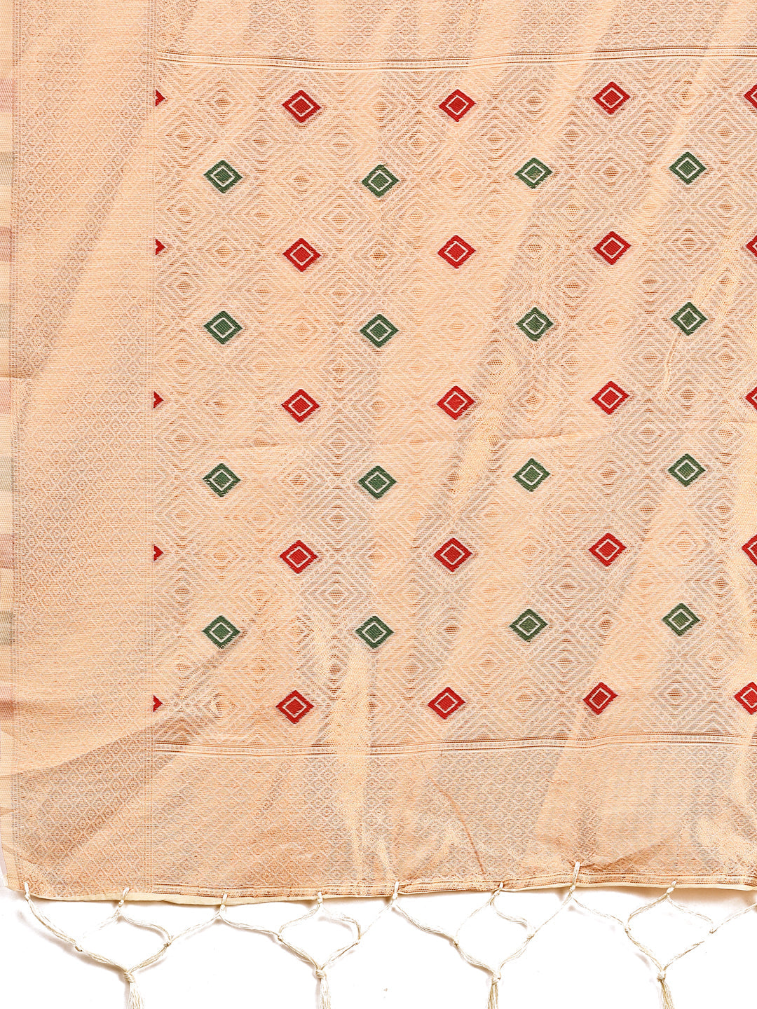 Shree Shyam Fashion Elegant Cream Woven Work Saree - A Whiff of Tradition Wrapped in Grace