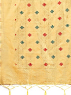 Shree Shyam Fashion Elegant Yellow Woven Work Saree - A Whiff of Tradition Wrapped in Grace