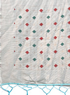 Shree Shyam Fashion Elegant Sky Blue Woven Work Saree - A Whiff of Tradition Wrapped in Grace