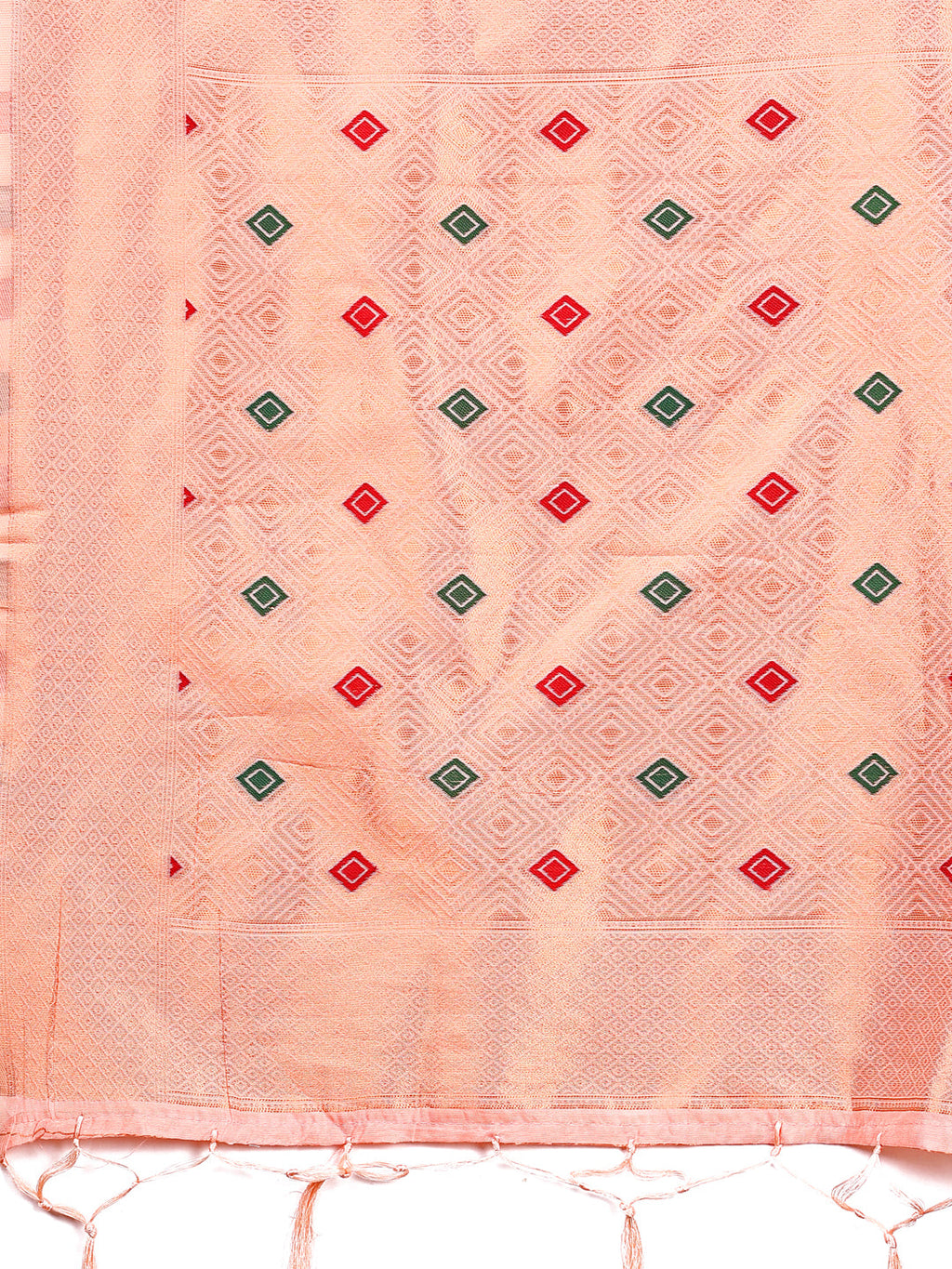 Shree Shyam Fashion Elegant Pink Woven Work Saree - A Whiff of Tradition Wrapped in Grace