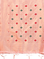 Shree Shyam Fashion Elegant Pink Woven Work Saree - A Whiff of Tradition Wrapped in Grace