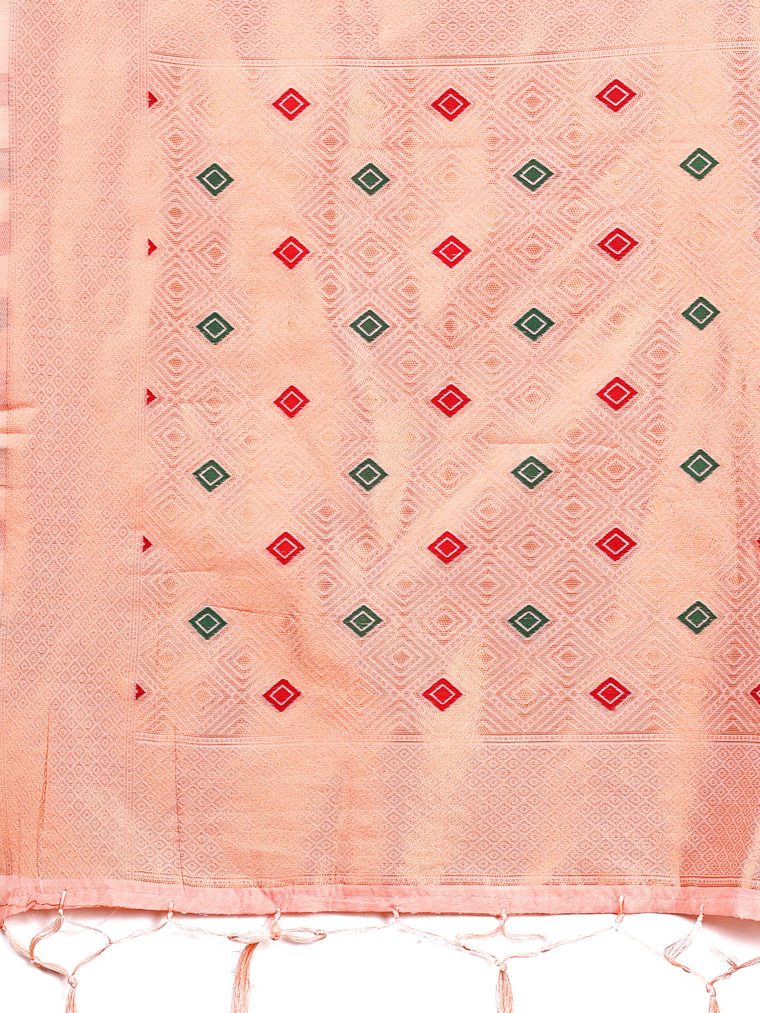 Shree Shyam Fashion Elegant Pink Woven Work Saree - A Whiff of Tradition Wrapped in Grace