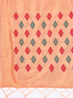 Shree Shyam Fashion Orange Jacquard Saree with Tassels - Radiate Soft Elegance and Timeless Beauty