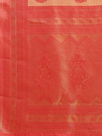 Shree Shyam Fashion Orange & Red Banarasi silk Woven Zari Work Traditional Tassel Saree