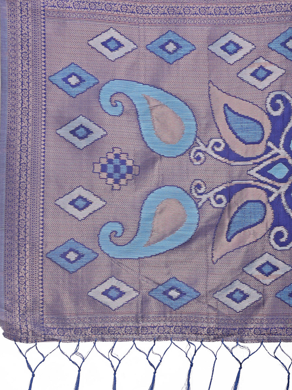 Shree Shyam Fashion Stylish Sky Blue Linen Cotton Saree with Woven Design - Lightweight Elegance for Everyday Grace