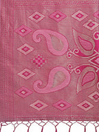 Shree Shyam Fashion Stylish Light Pink Linen Cotton Saree with Woven Design - Lightweight Elegance for Everyday Grace