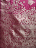Shree Shyam Fashion Emerald Purple Banarasi Silk Saree with Zari Floral Work - Elegance Woven in Every Thread - Distacart