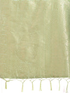 Shree Shyam Fashion Light Green Cotton Woven Zari Work Traditional Tassel Saree