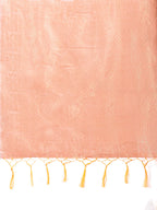 Shree Shyam Fashion Orange Cotton Woven Zari Work Traditional Tassel Saree