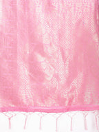 Shree Shyam Fashion Pink Cotton Woven Zari Work Traditional Tassel Saree