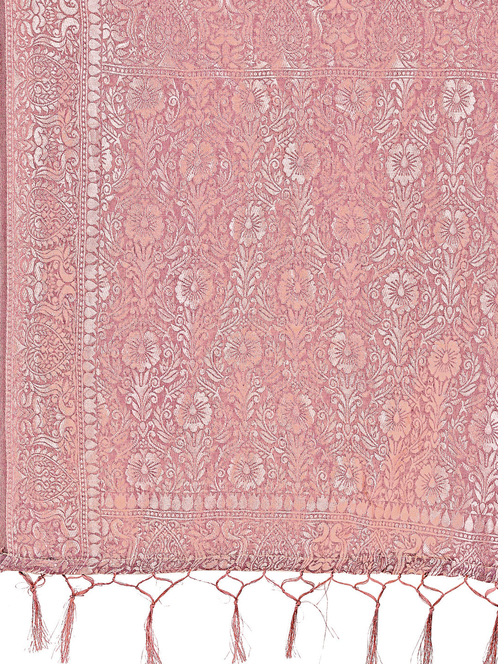 Shree Shyam Fashion Elegant Purple Linen Cotton Saree with Silver Zari Border & Geometric Weave - Daily,Office & Festive Wear
