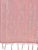 Shree Shyam Fashion Elegant Purple Linen Cotton Saree with Silver Zari Border & Geometric Weave - Daily,Office & Festive Wear