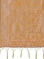 Shree Shyam Fashion Elegant Olive Green Linen Cotton Saree with Silver Zari Border & Geometric Weave - Daily,Office & Festive Wear