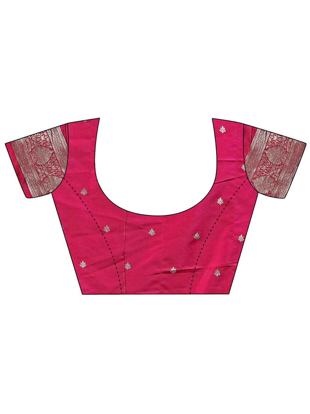 Shree Shyam Fashion Graceful Magenta Banarasi Silk Saree with Silver Zari - Perfect Ethnic Wear for Weddings & Festive Moments - Distacart