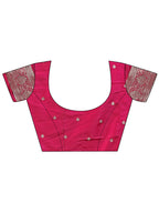 Shree Shyam Fashion Graceful Magenta Banarasi Silk Saree with Silver Zari - Perfect Ethnic Wear for Weddings & Festive Moments - Distacart