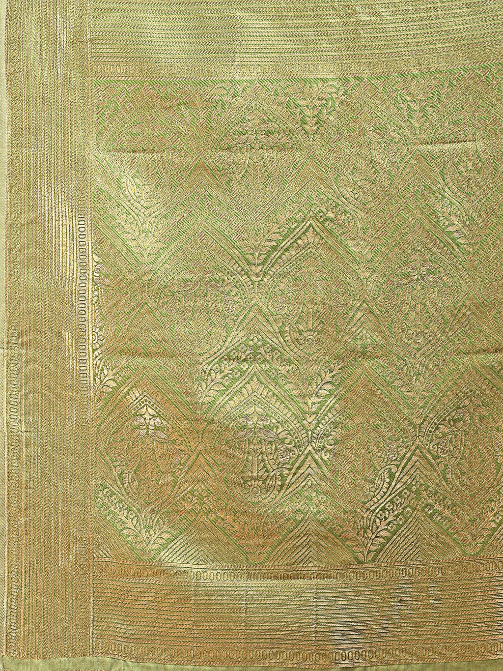 Shree Shyam Fashion Light Green Banarasi silk Woven Zari Work Traditional Tassel Saree