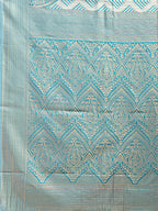 Shree Shyam Fashion Sea Green Banarasi silk Woven Zari Work Traditional Tassel Saree
