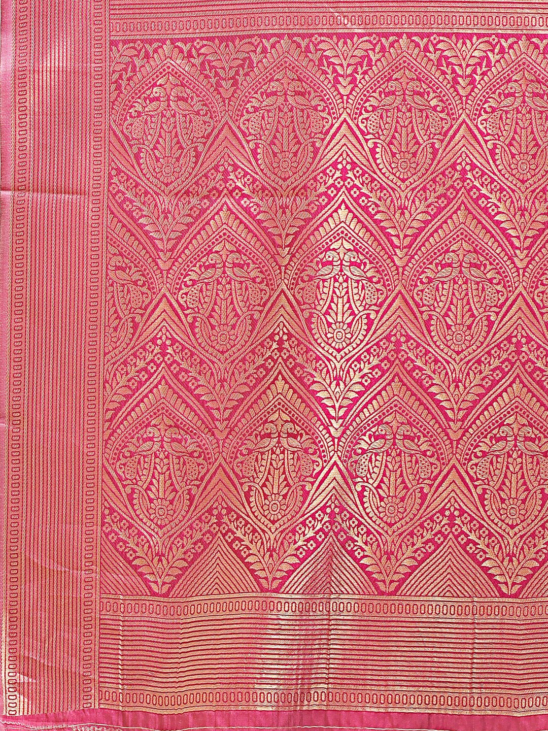 Shree Shyam Fashion Light Pink Banarasi silk Woven Zari Work Traditional Tassel Saree