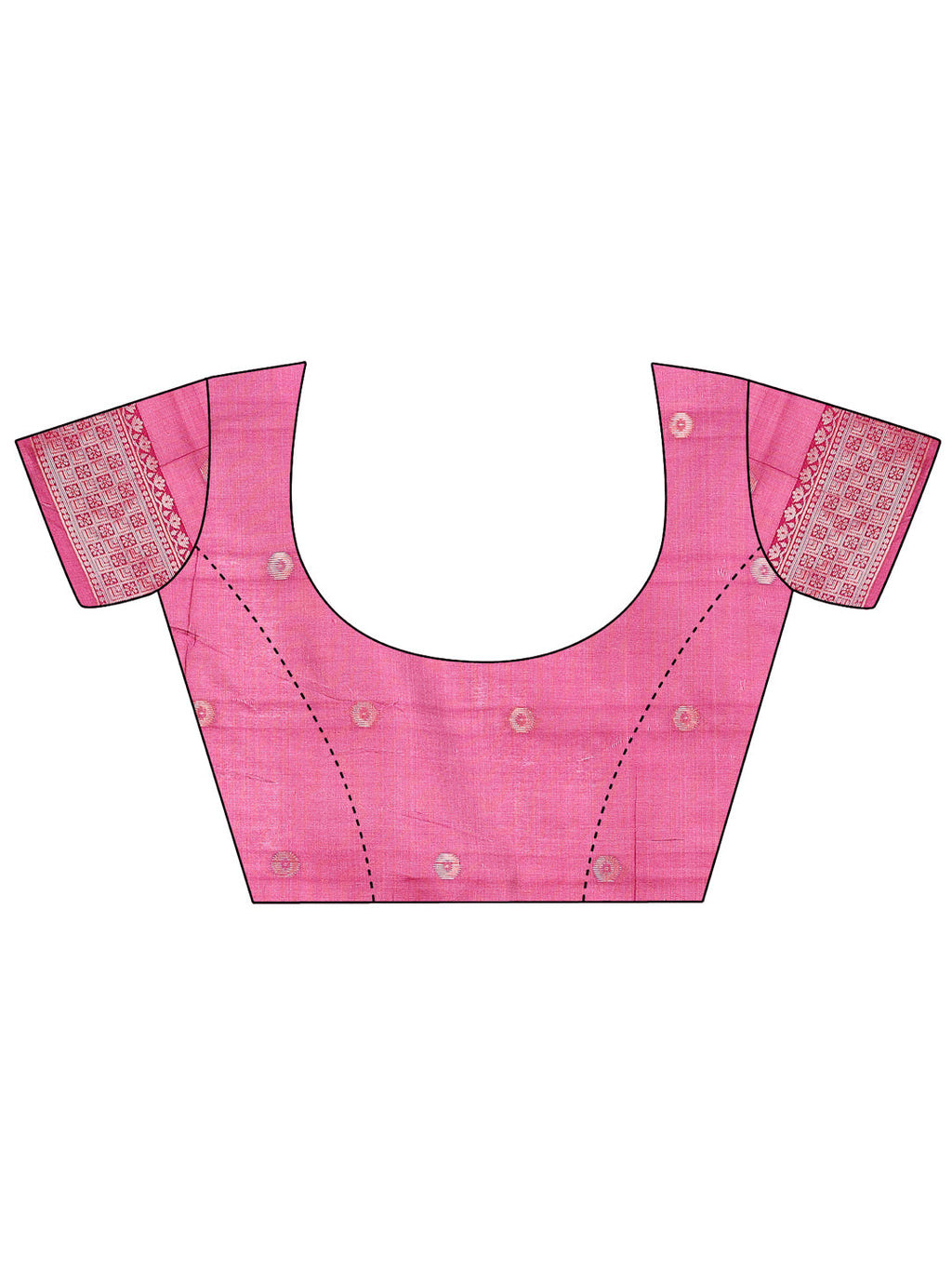 Shree Shyam Fashion Radiant Pink Linen Cotton Patola Saree - Where Tradition Dances with Elegance