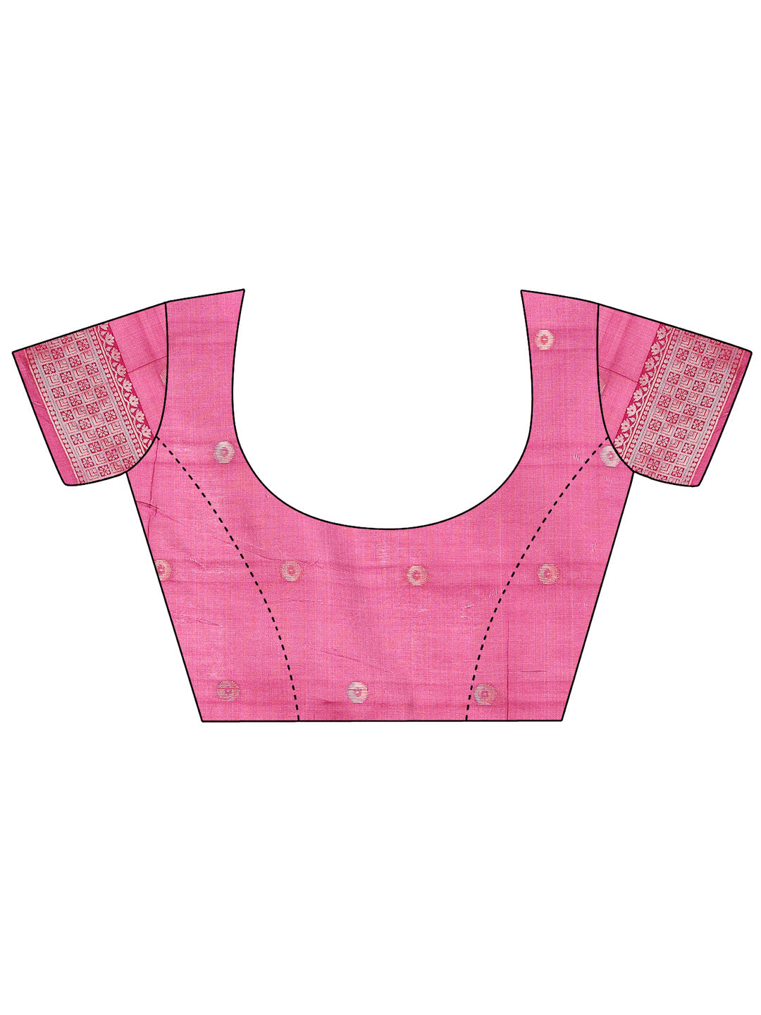 Shree Shyam Fashion Radiant Pink Linen Cotton Patola Saree - Where Tradition Dances with Elegance