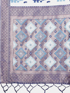 Shree Shyam Fashion Radiant Sky Blue Linen Cotton Patola Saree - Where Tradition Dances with Elegance