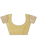 Shree Shyam Fashion Elegant Mustard Linen Cotton Saree with Silver Zari - Perfect Blend of Comfort & Charm