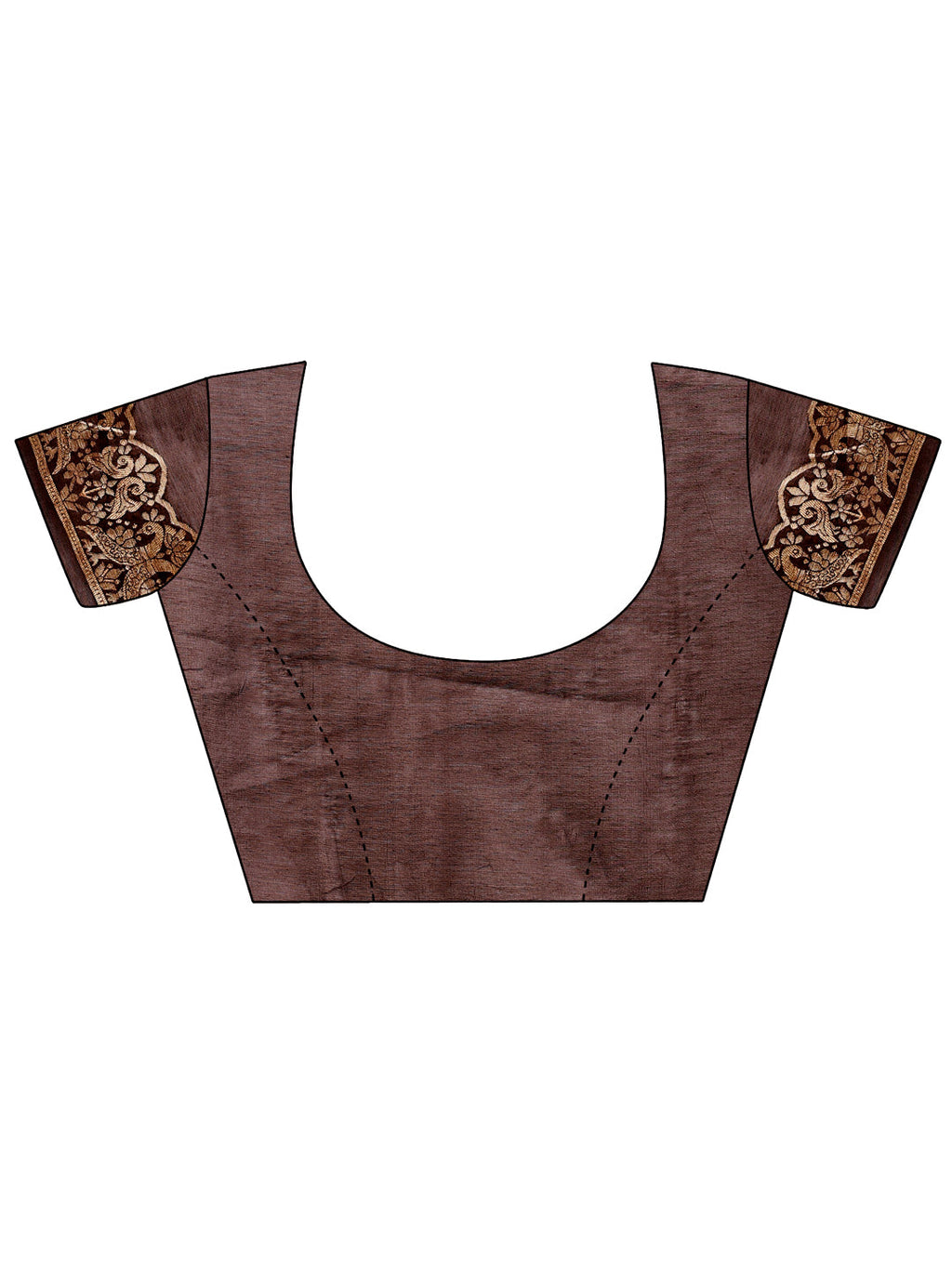 Shree Shyam Fashion Majestic Brown Linen Cotton Saree with Royal Peacock Pallu - A Celebration of Heritage and Grace