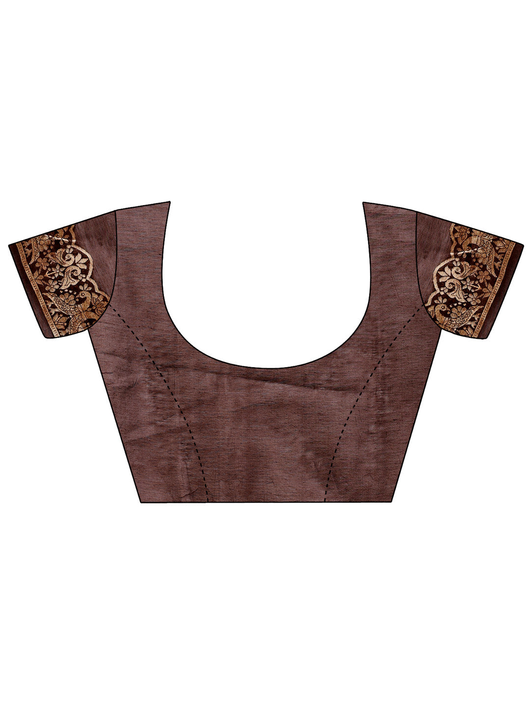 Shree Shyam Fashion Majestic Brown Linen Cotton Saree with Royal Peacock Pallu - A Celebration of Heritage and Grace