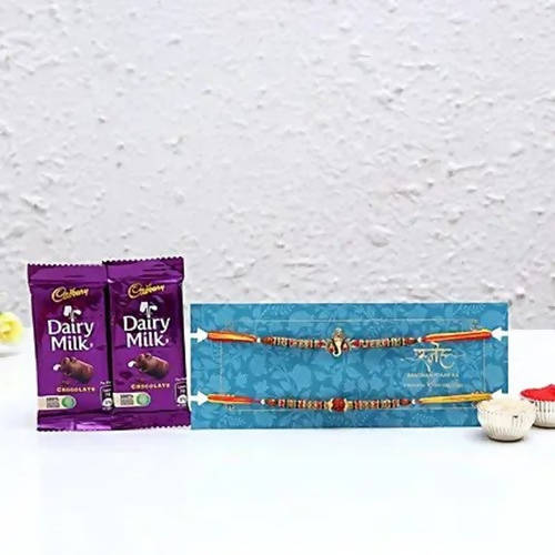 Shree Rakhi Set and Dairy Milk Chocolates - Distacart