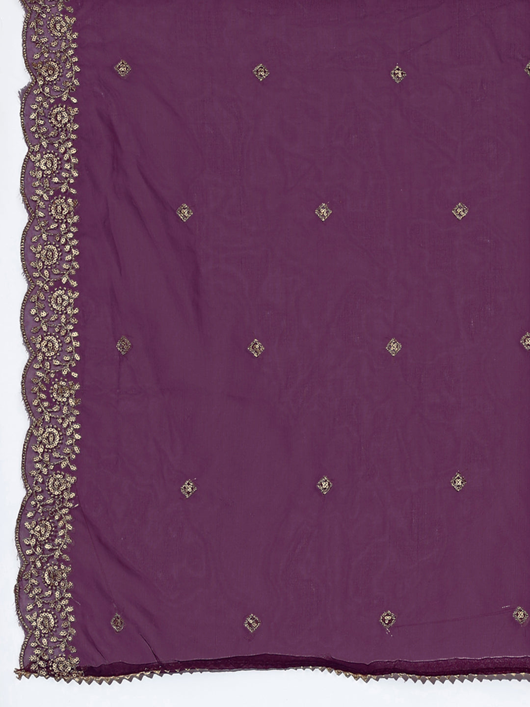 Hand Embroidered Kurta With Pant & Dupatta Premium Luxury, Purple - Hiral Fashion - Distacart