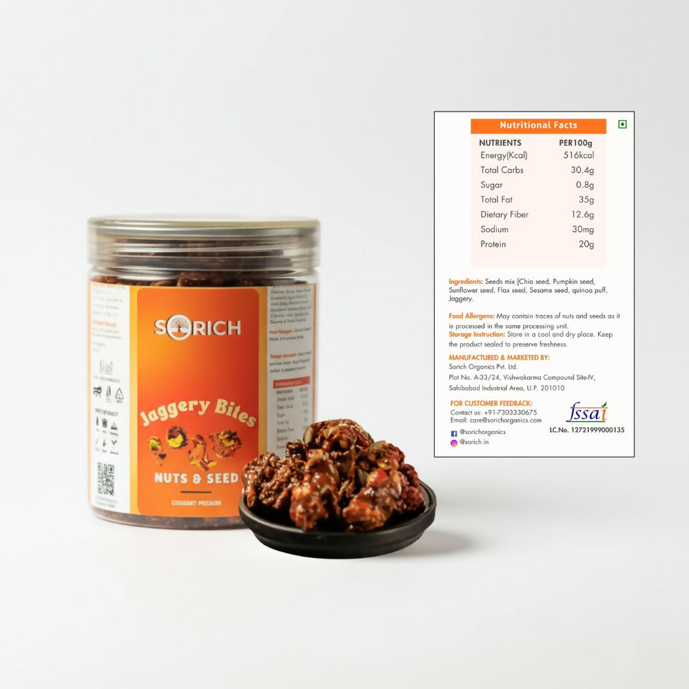 Sorich Organics Jaggery Nut & seed Bites – A Wholesome, Natural & Guilt-Free Sweet