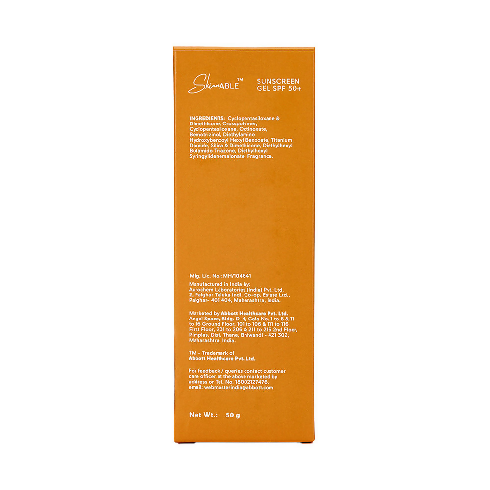 Skinnable Sunscreen Gel SPF 50+, Protects from Dark Spots & Premature Aging