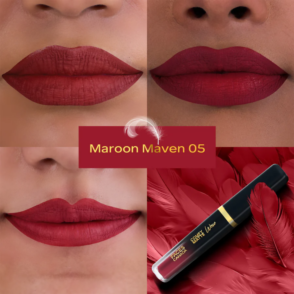 Faces Canada Comfy Matte Wow Liquid Lipstick - Maroon Maven 05