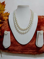 Inhanns Everyday Workwear Pearl Set (Double Layered Pearls) - White
