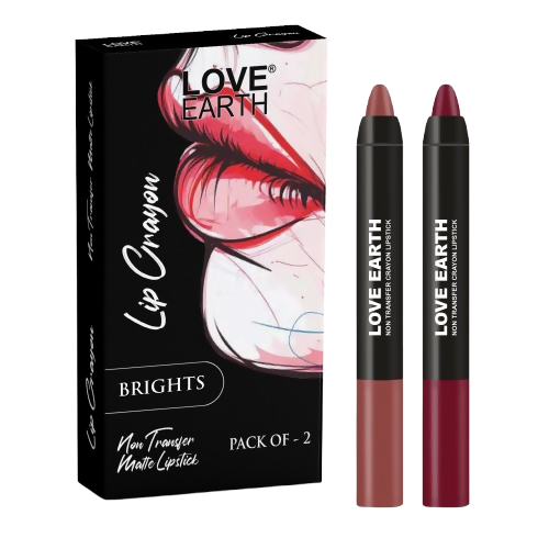Love Earth Lip Crayon Non-Transfer Lipstick - Brights