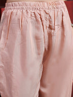 Hand & Pacement Floral Embroidered Kurta With Pant & Embroidered Dupatta, Pink - Hiral Fashion - Distacart