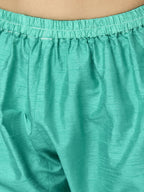 Joban Fashion Kids Island Full Sleeves Chanderi Kurta, Pyjama Set with Traditional Butta Work - Sea Green