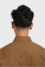 Jonesburg Brown Double Pocket Regular Fit Shirt