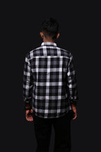 Jonesburg Black Flannel Checks Regular Fit Shirt