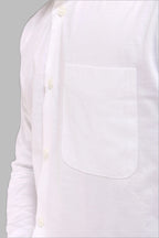 Jonesburg White Satin Slub Slim Fit Shirt