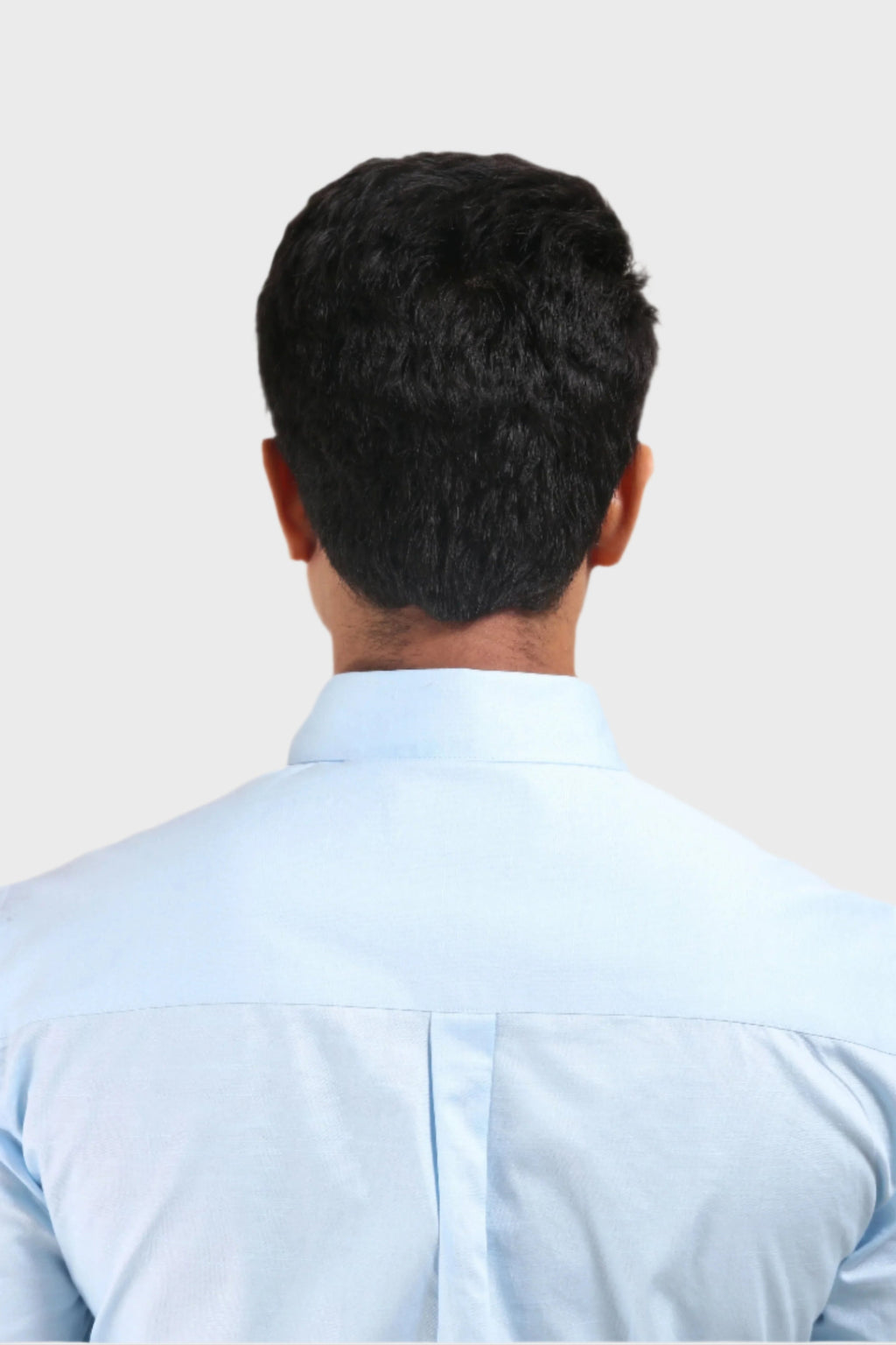 Jonesburg Sky Blue Satin Slub Slim Fit Shirt