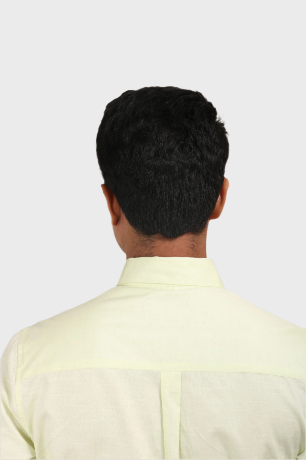 Jonesburg Lemon Yellow Satin Slub Slim Fit Shirt